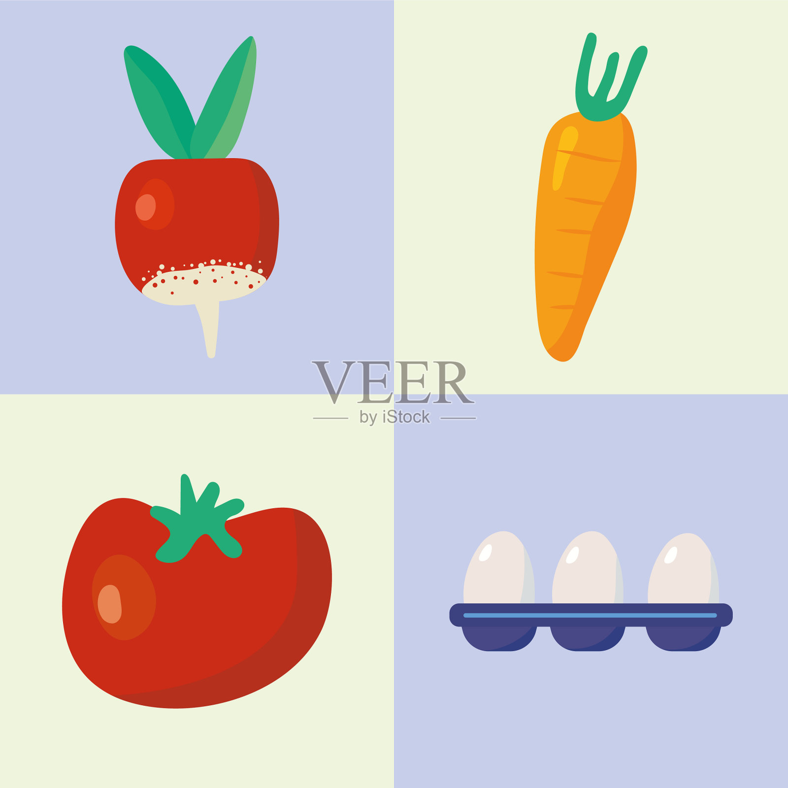 健康食品的图标插画图片素材