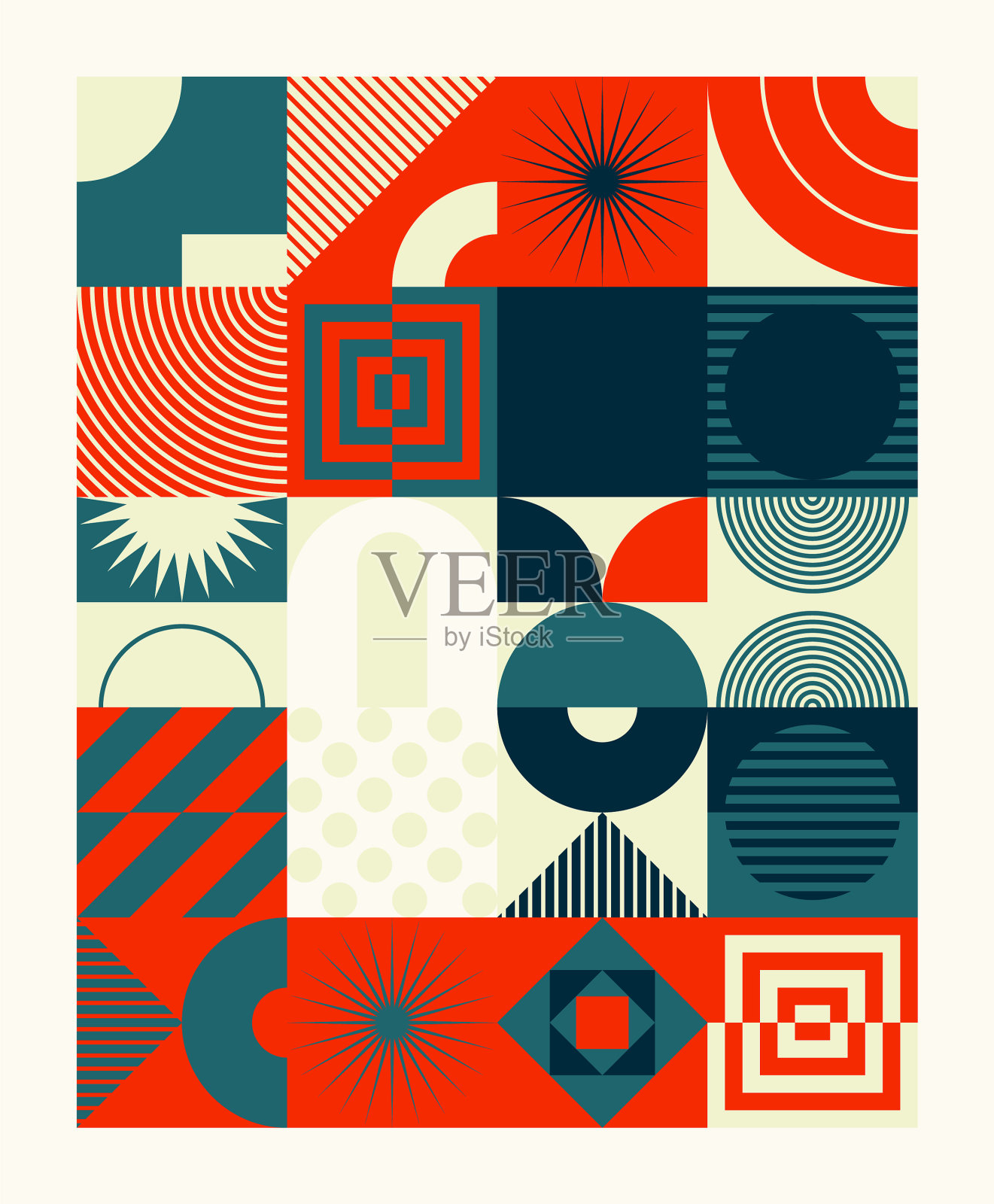 新的复古图案艺术品设计组成插画图片素材