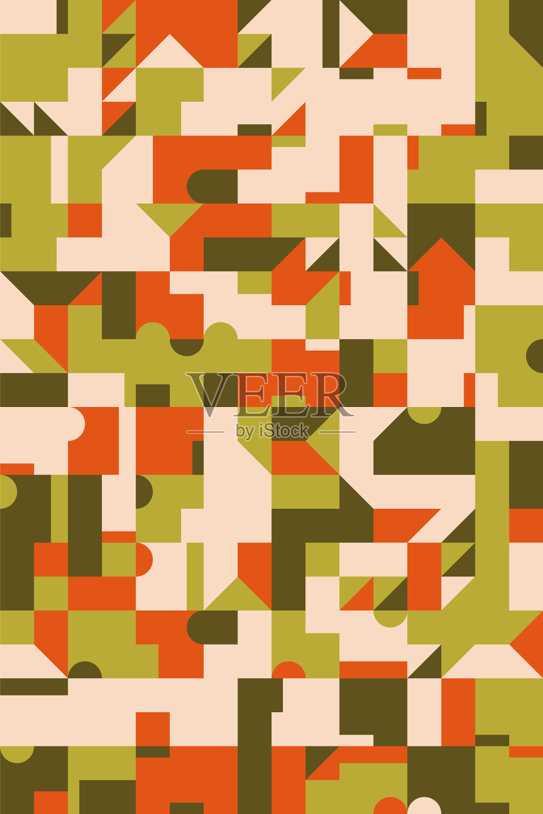 彩色几何图案设计插画图片素材