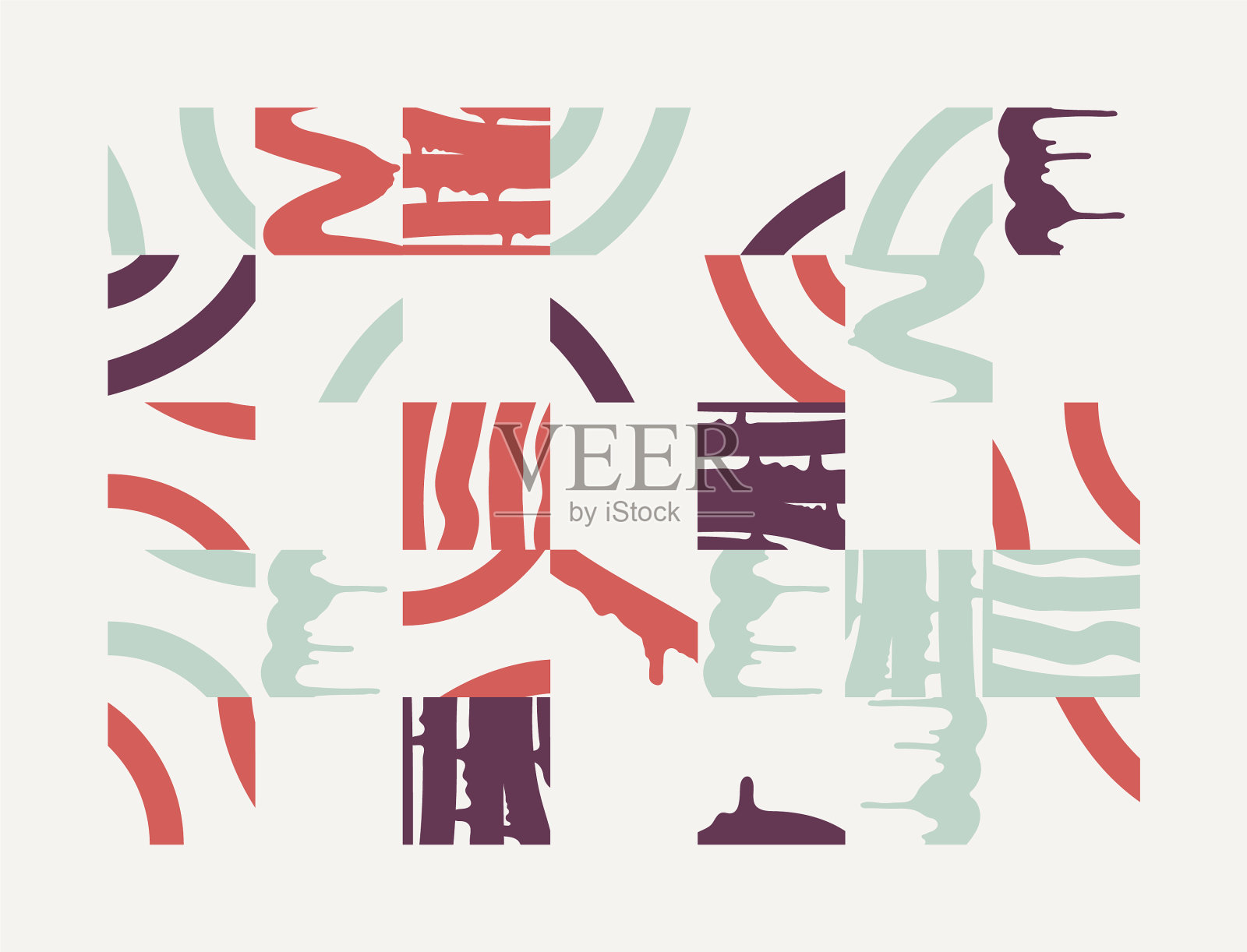 手绘抽象图案设计插画图片素材