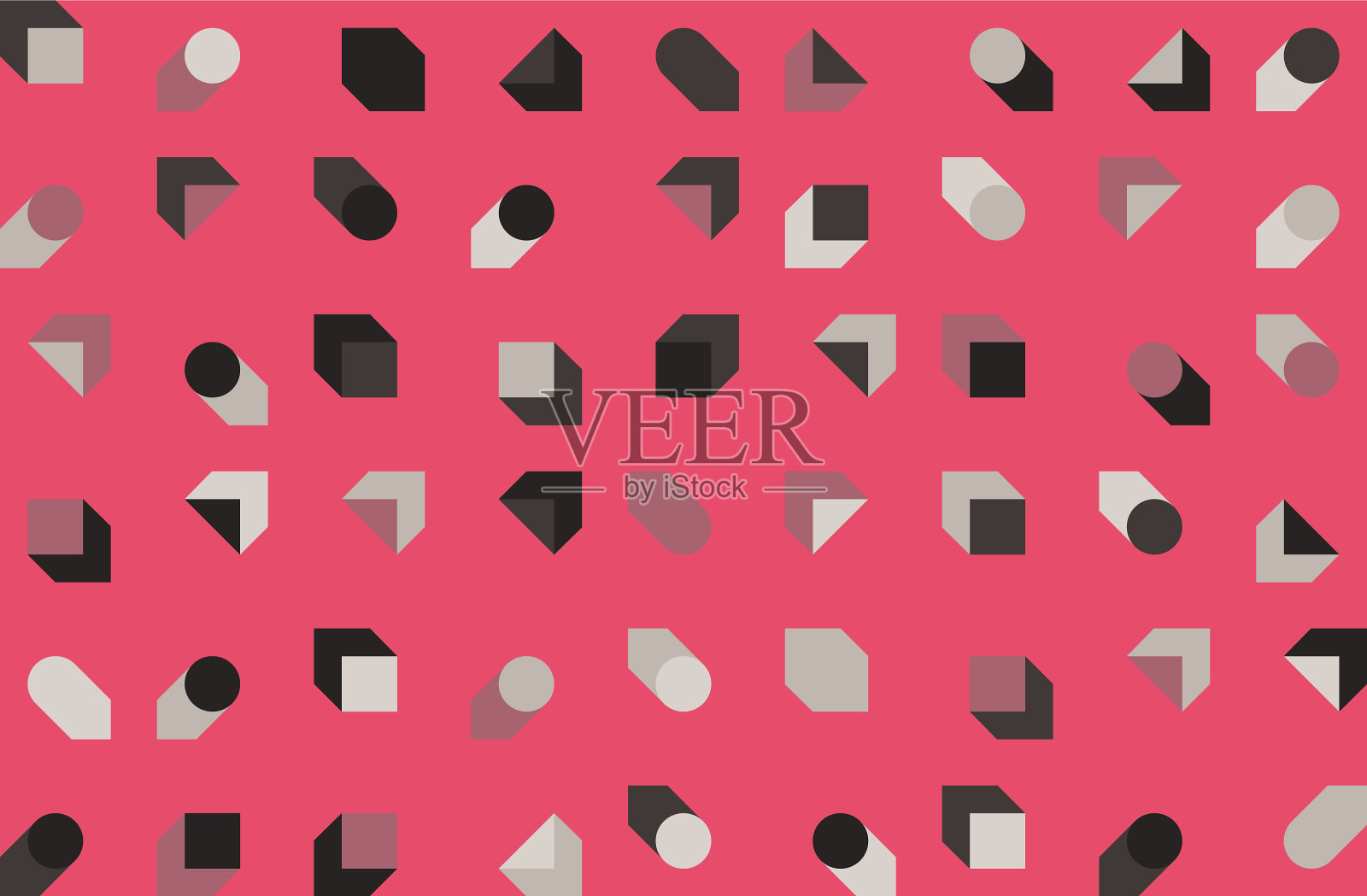 彩色几何图案设计插画图片素材