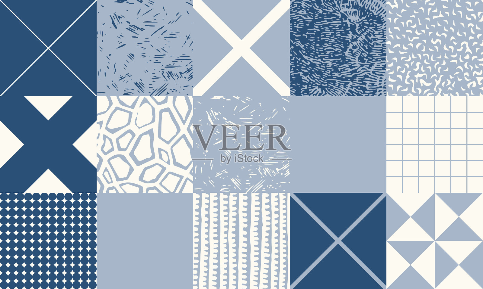 手绘抽象图案设计与数字插画图片素材