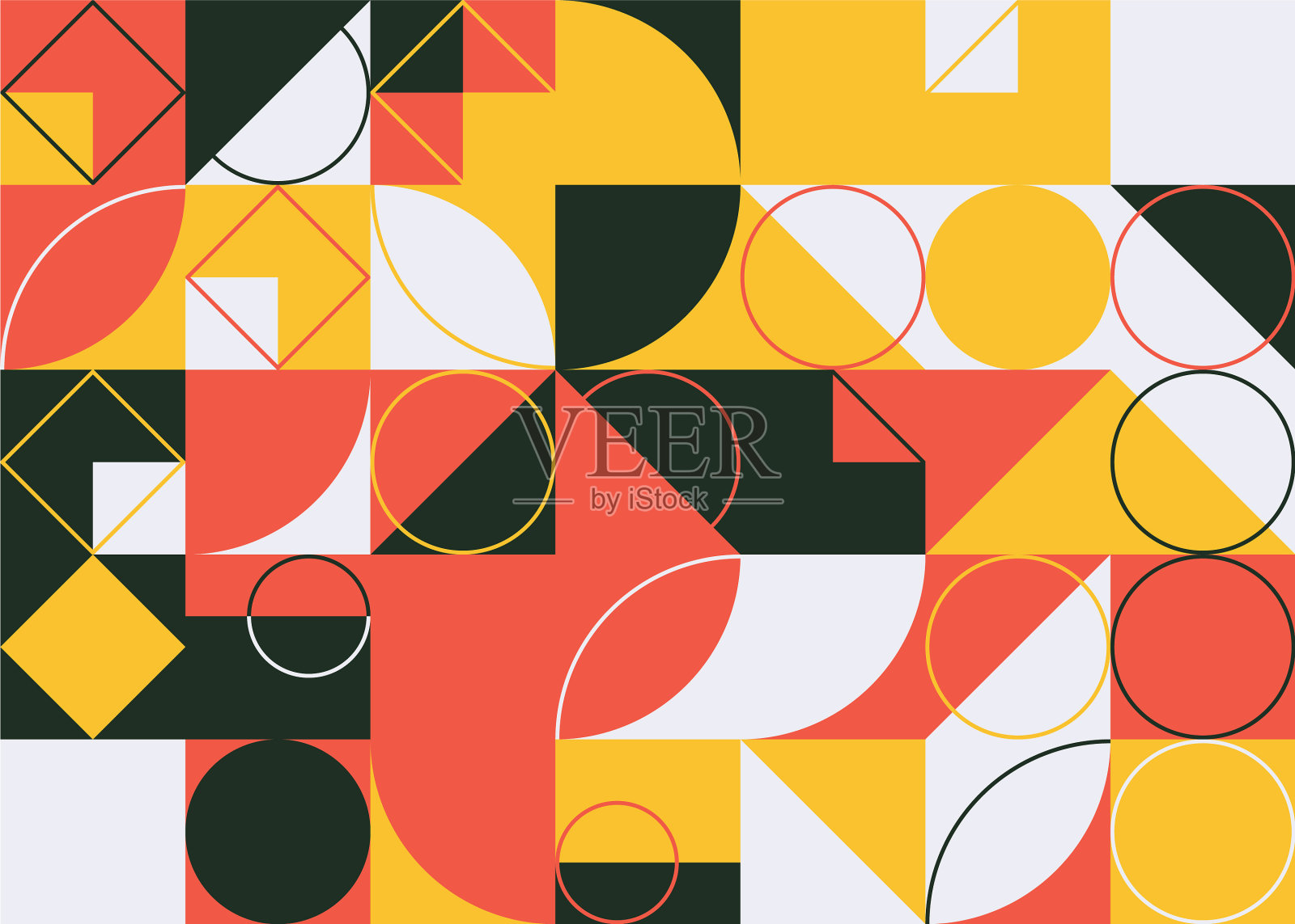 圆形抽象图案设计插画图片素材