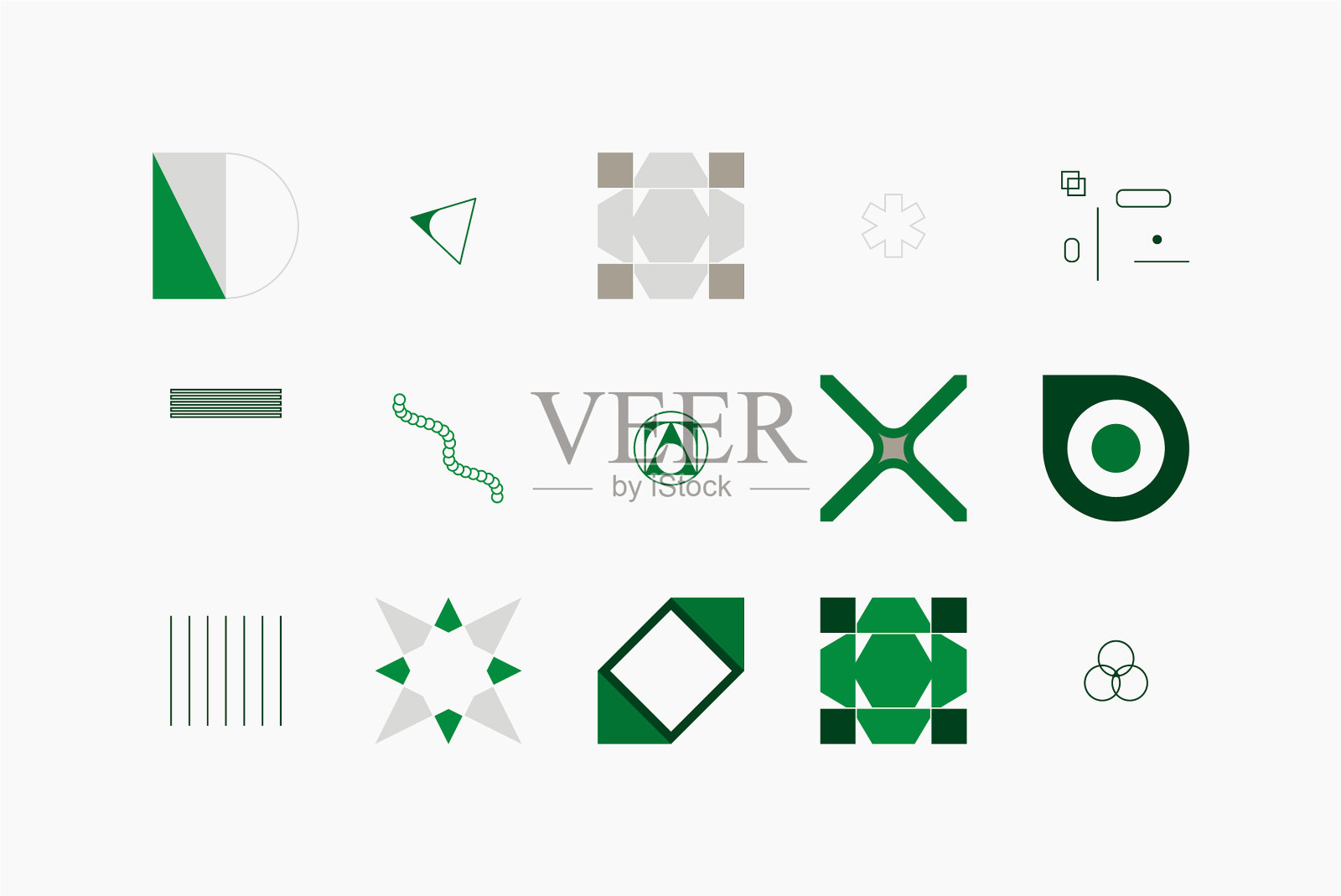 集合抽象几何形状插画图片素材