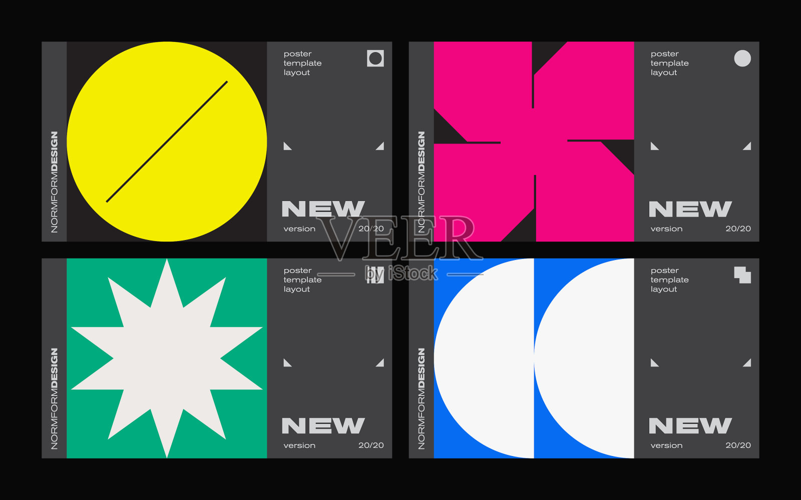 新现代主义海报模板设计插画图片素材