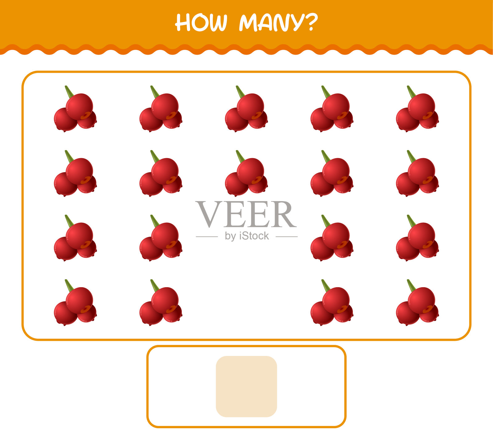 多少卡通小红莓数游戏插画图片素材