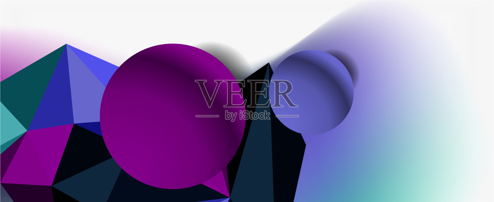 新潮的3d几何构图设计模板插画图片素材