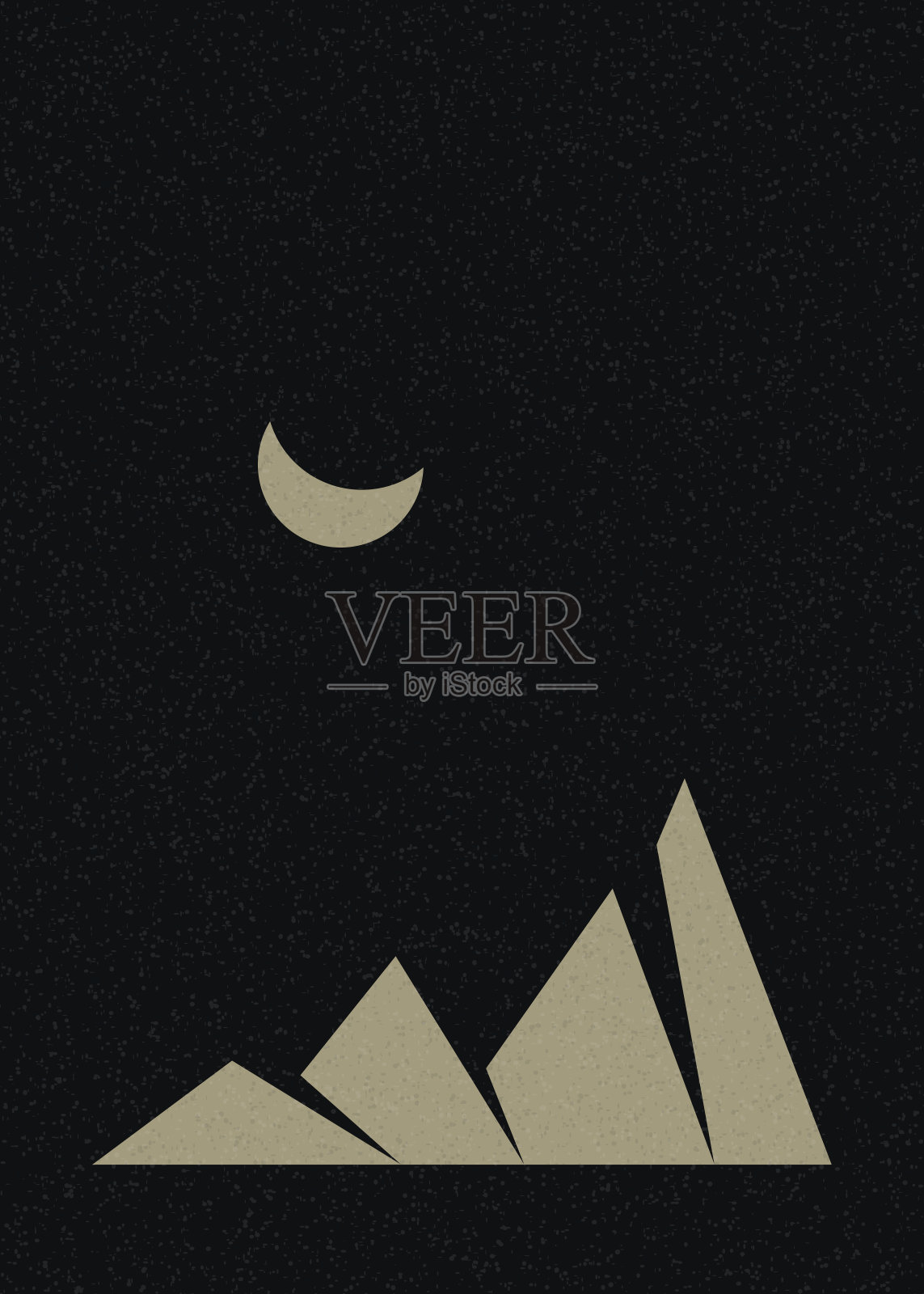 几何山剪影生成艺术海报插图插画图片素材