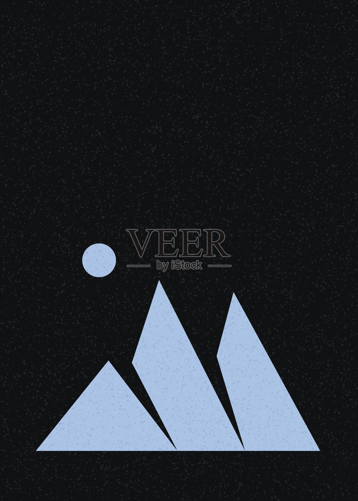 几何山剪影生成艺术海报插图插画图片素材