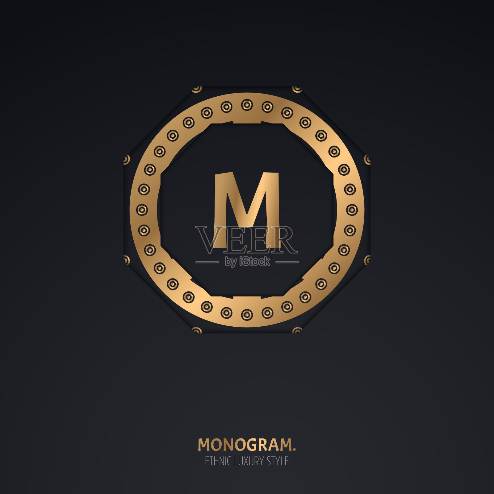 豪华装饰艺术金经典交织曼荼罗插画图片素材