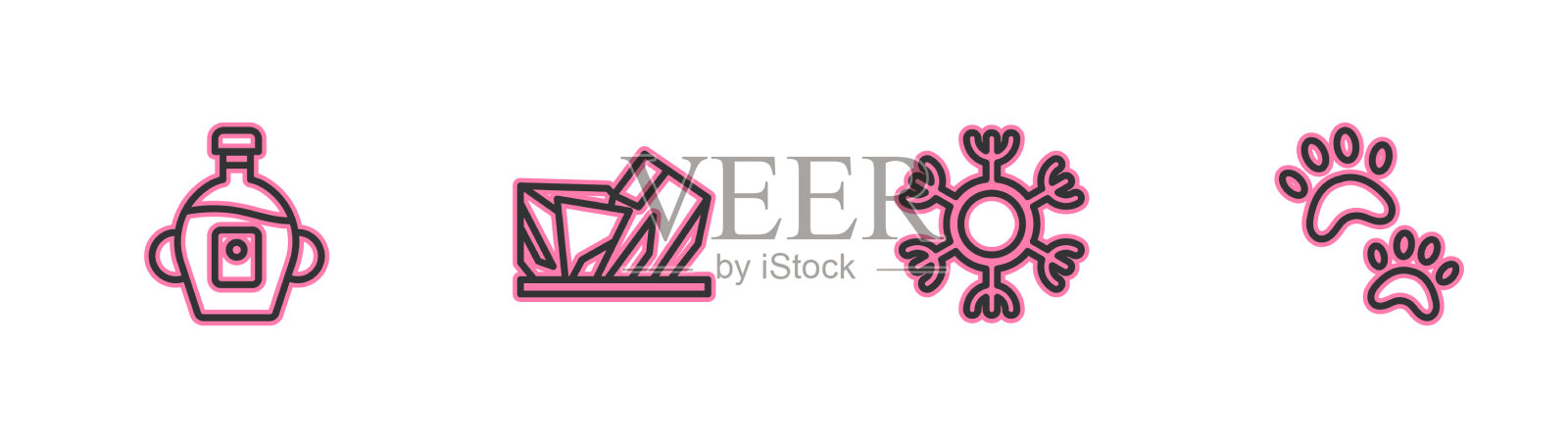 集线枫糖浆雪花皇家安大略图标素材