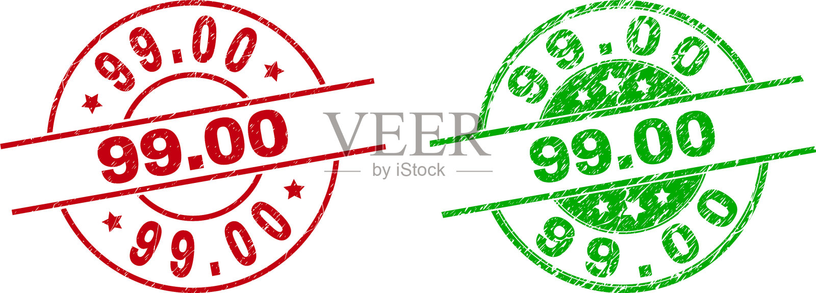 9900个带有粗糙纹理的圆形徽章插画图片素材