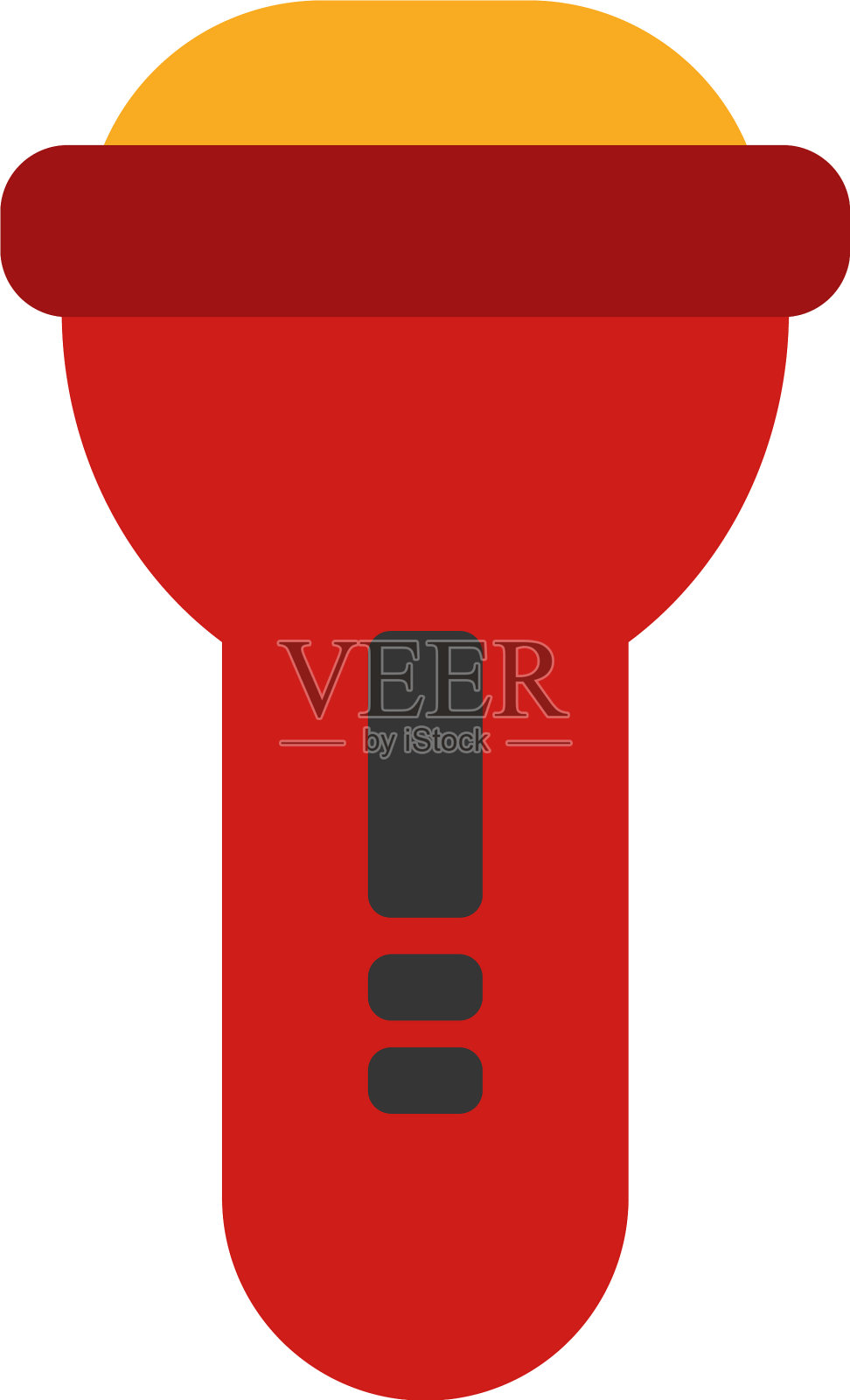 消防手电筒在白色背景插画图片素材