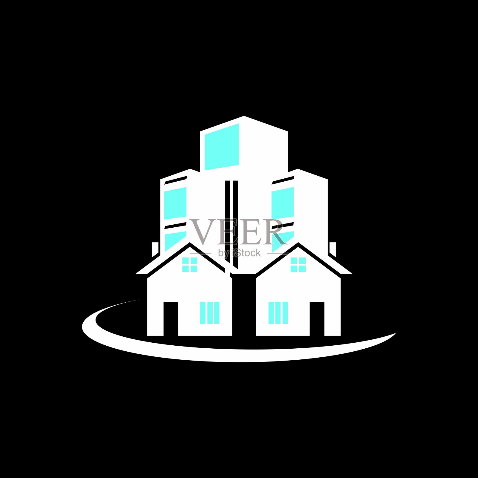 物业及施工设计插画图片素材