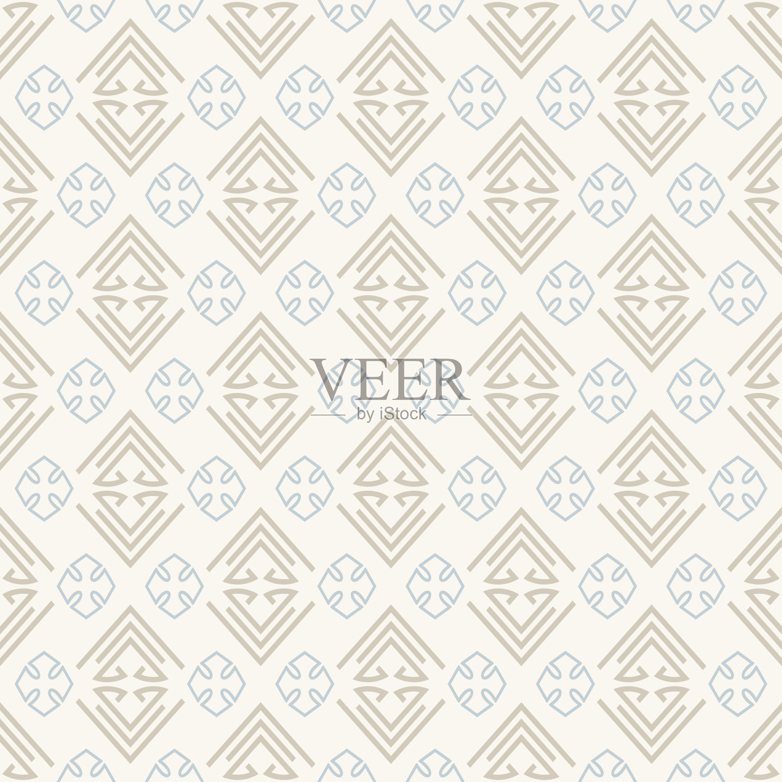 简单的背景图案与装饰元素在浅色背景，墙纸。无缝模式,纹理。矢量插图设计。插画图片素材