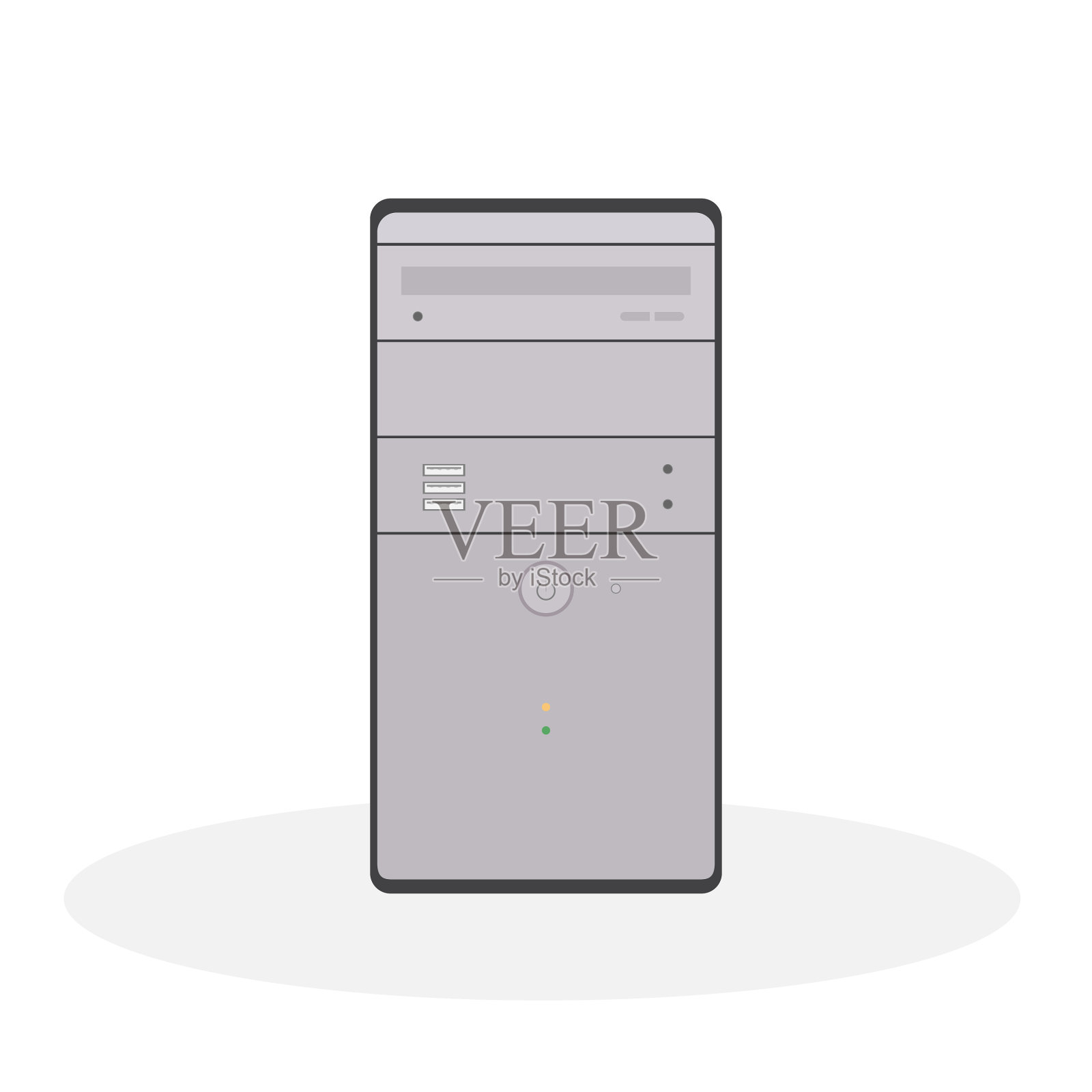 系统单元计算机是灰色调设计元素图片