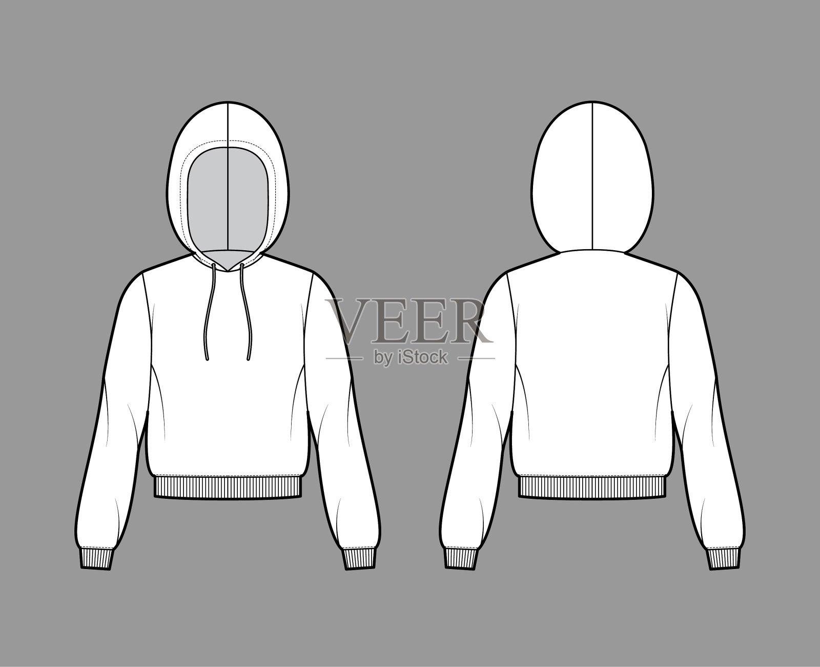 连帽衫运动衫技术时尚插画图片素材