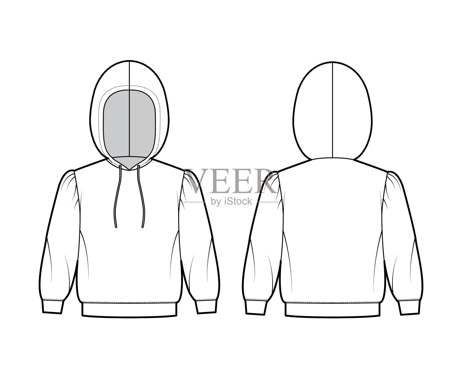 连帽衫运动衫技术时尚插画图片素材
