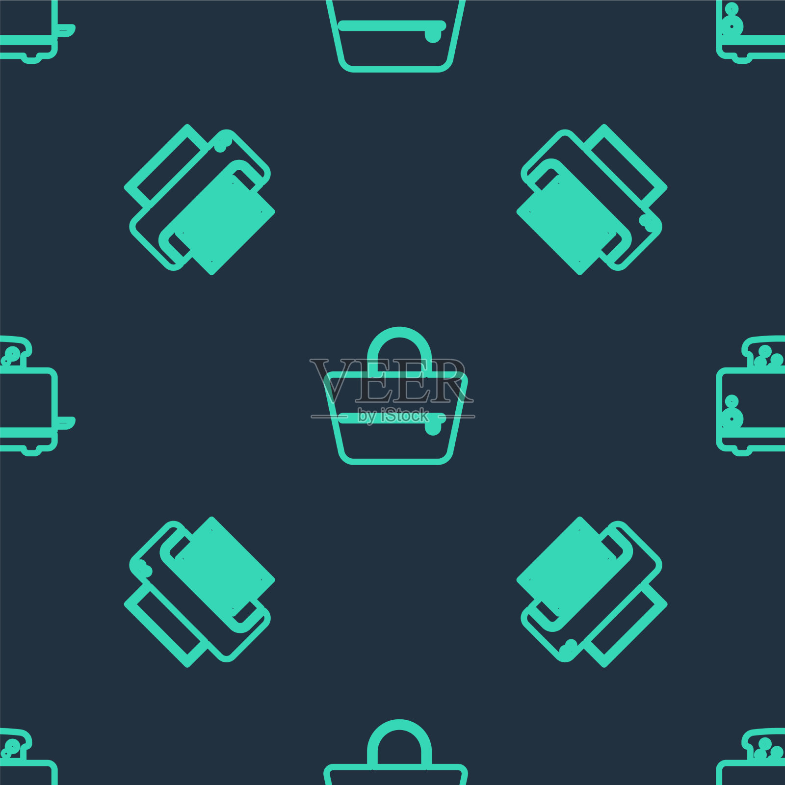 可设置手提袋打印机和烤面包机图标素材