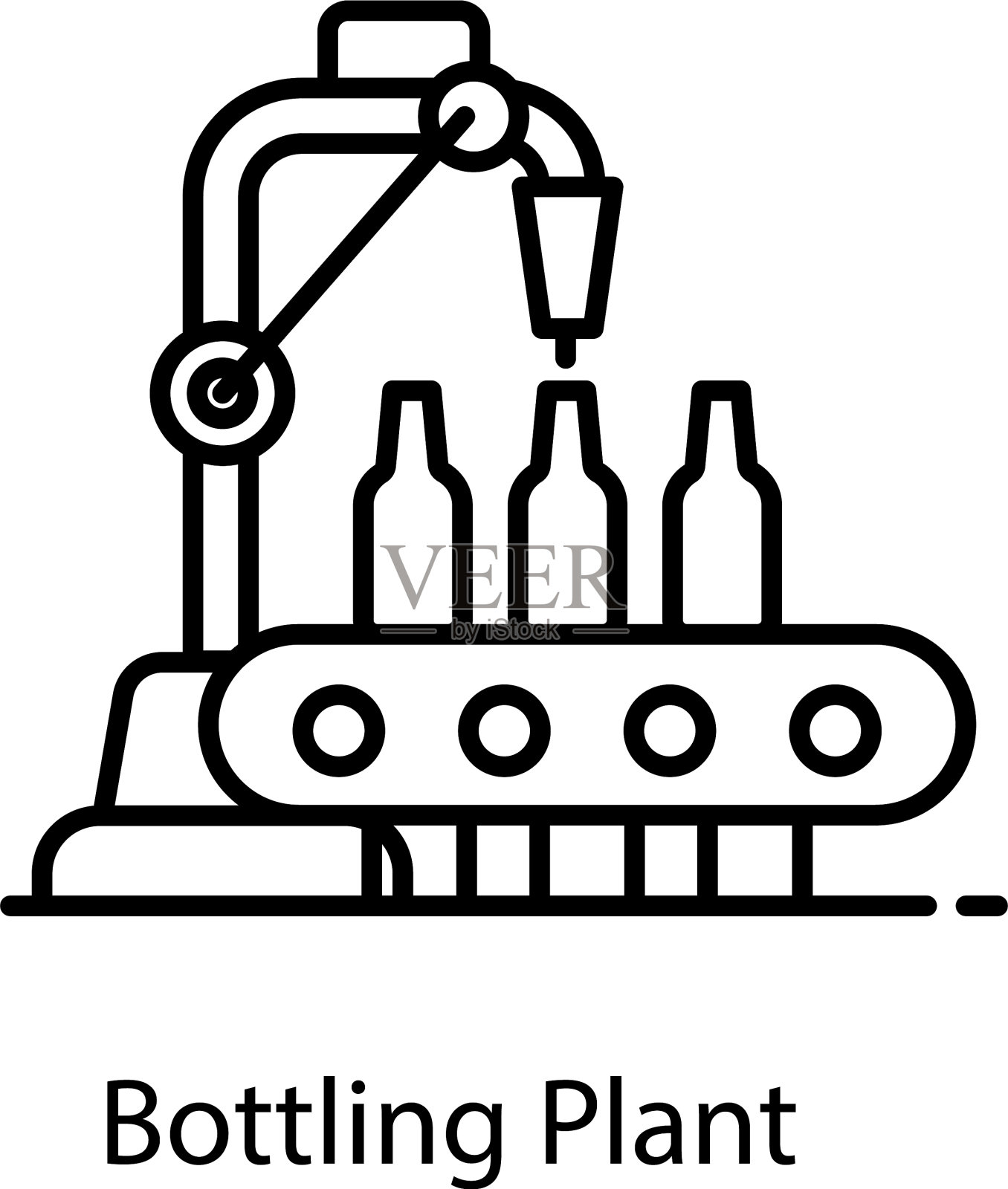 装瓶厂插画图片素材