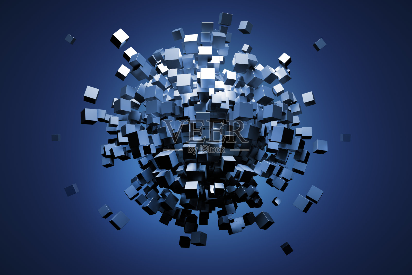 抽象数据球结构照片摄影图片