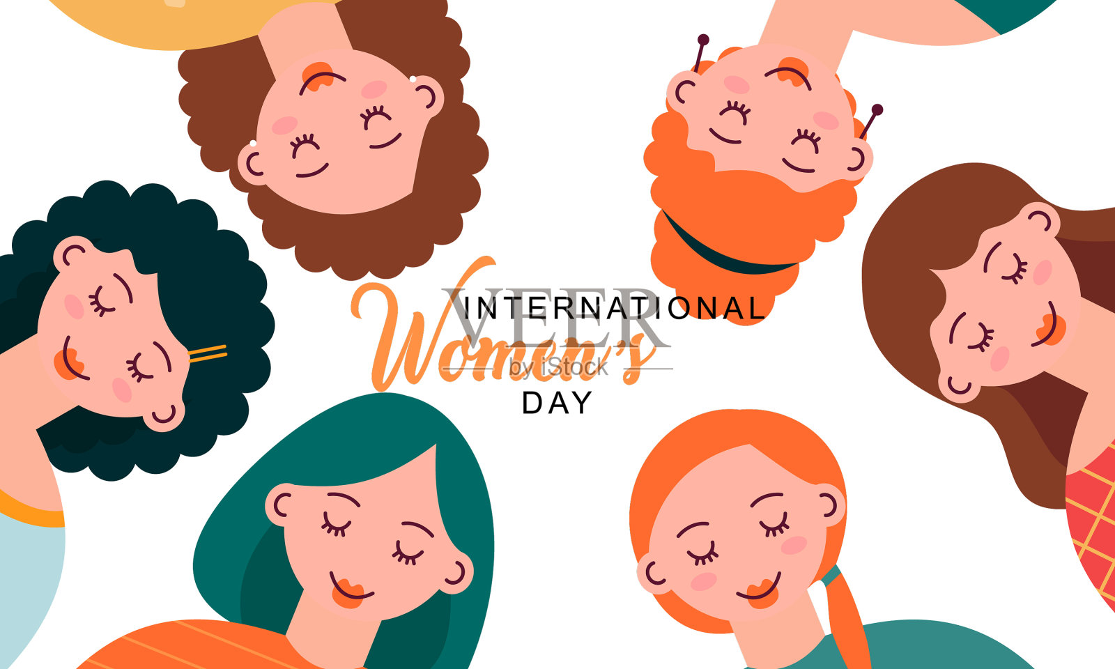 国际妇女日插画图片素材
