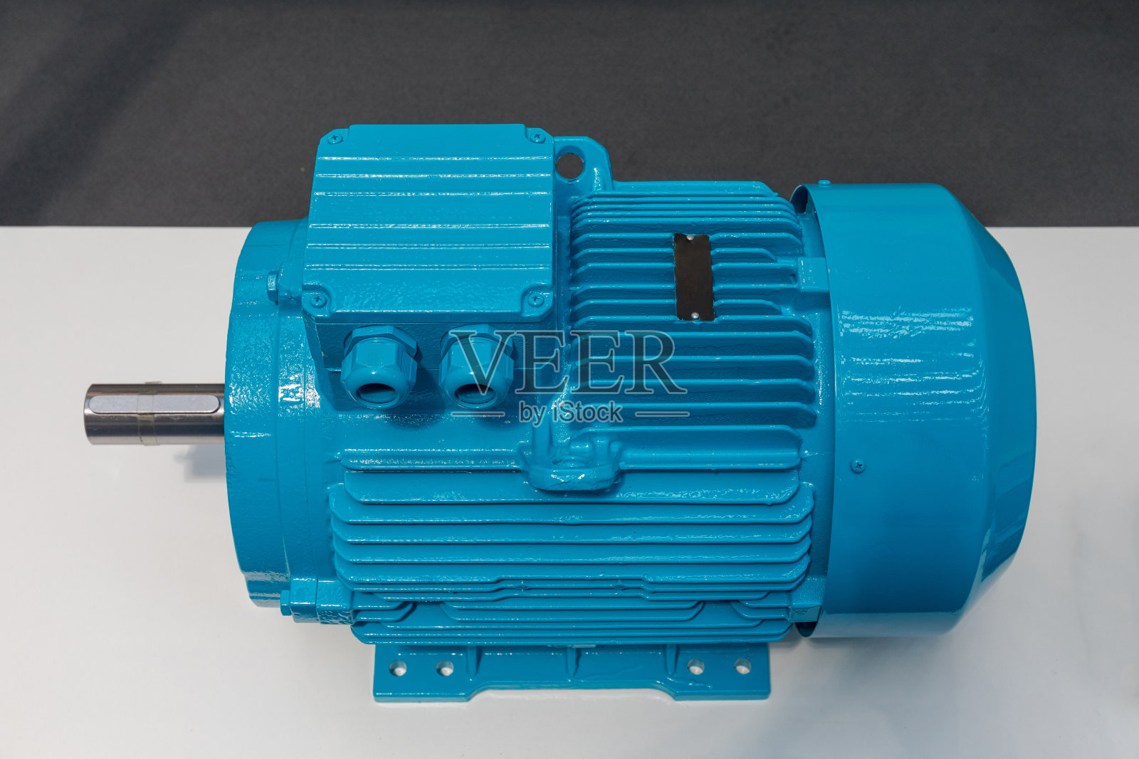 蓝色的电动马达照片摄影图片