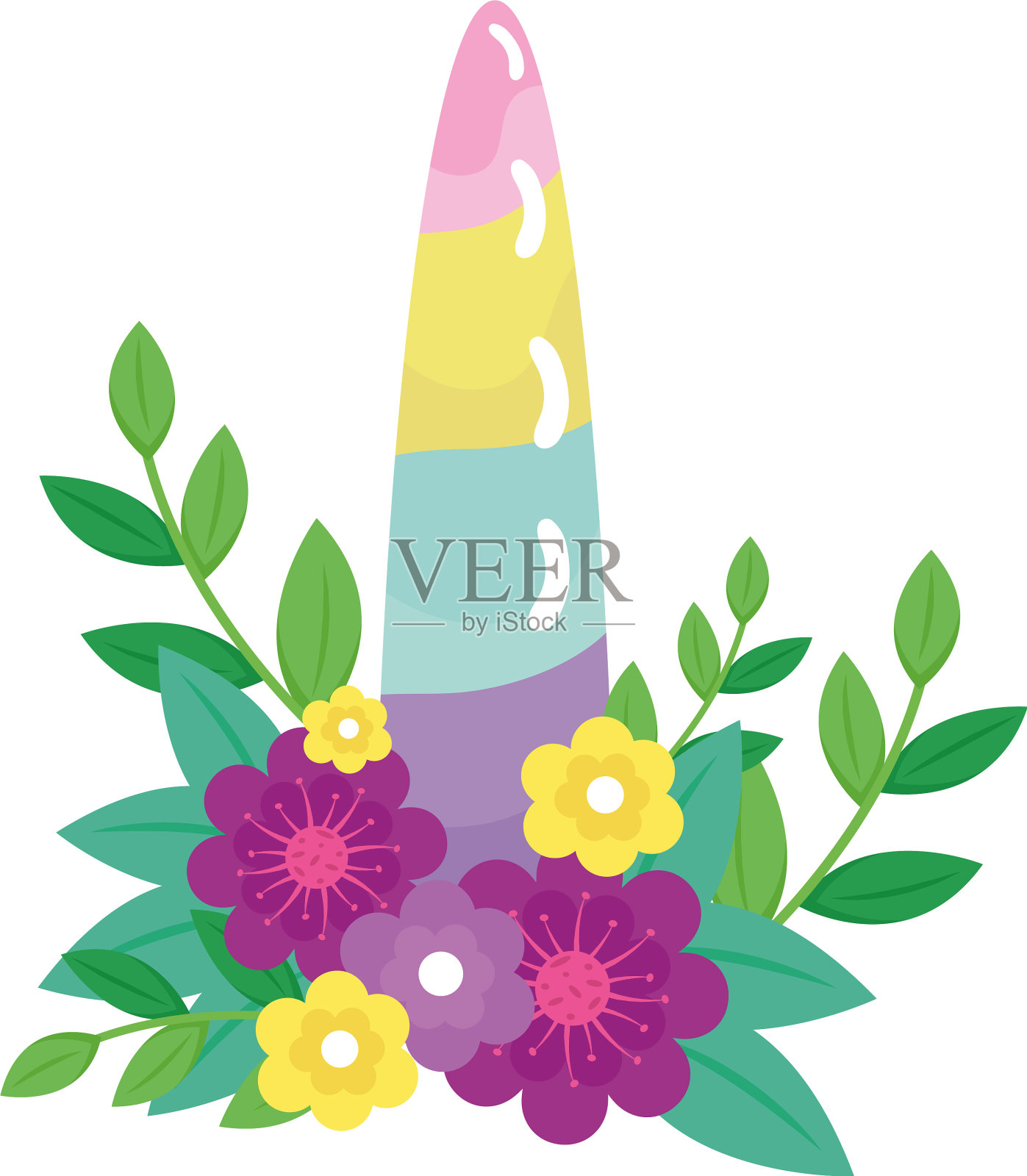 独角兽的角图标设计元素图片