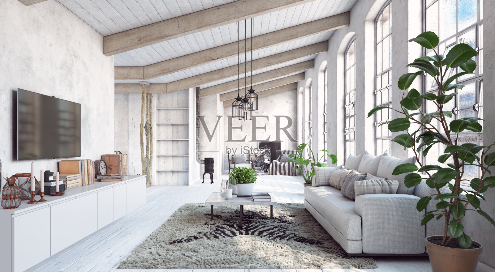 现代生活的室内照片摄影图片