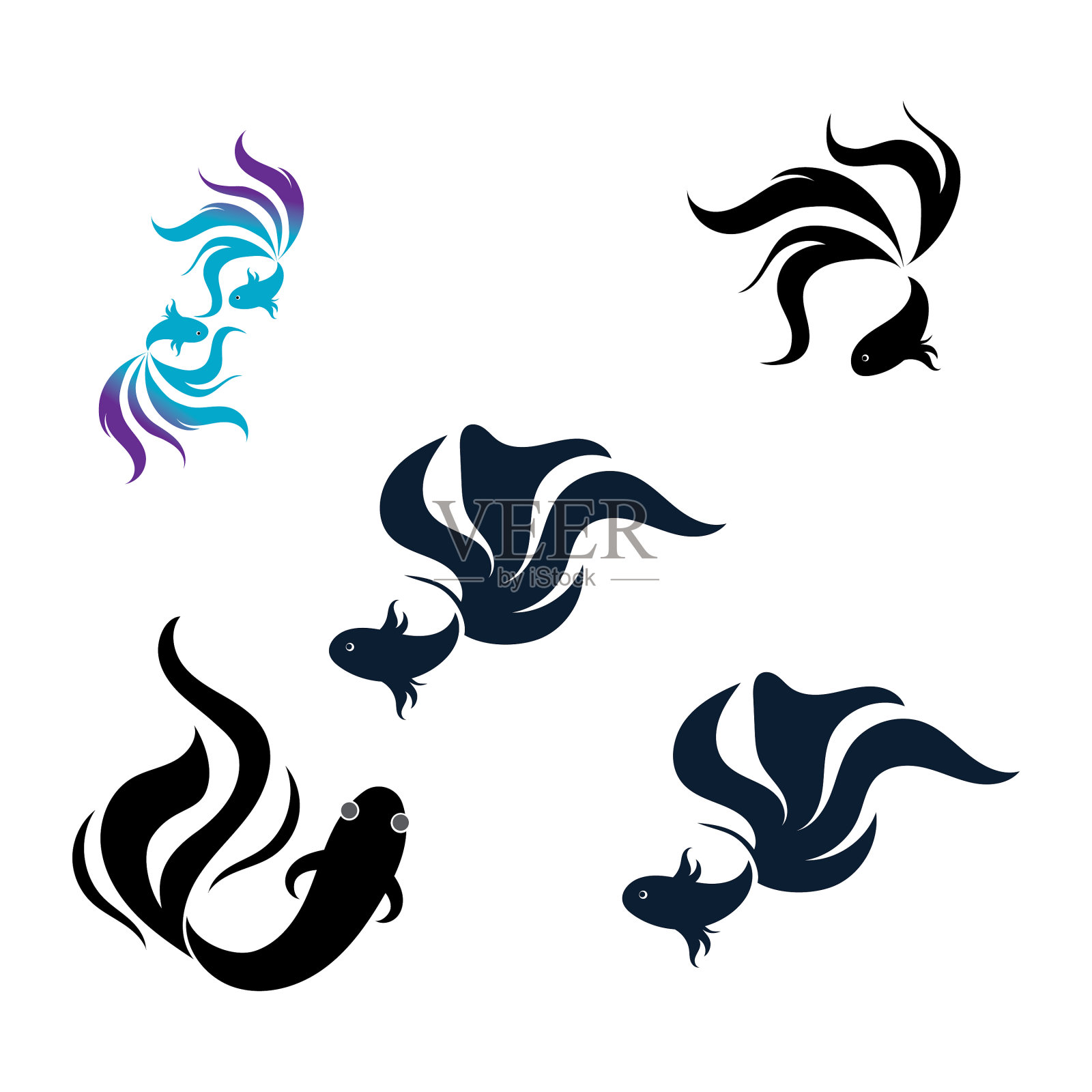 鱼、动物、水生标志、鱼、beta的设计插画图片素材