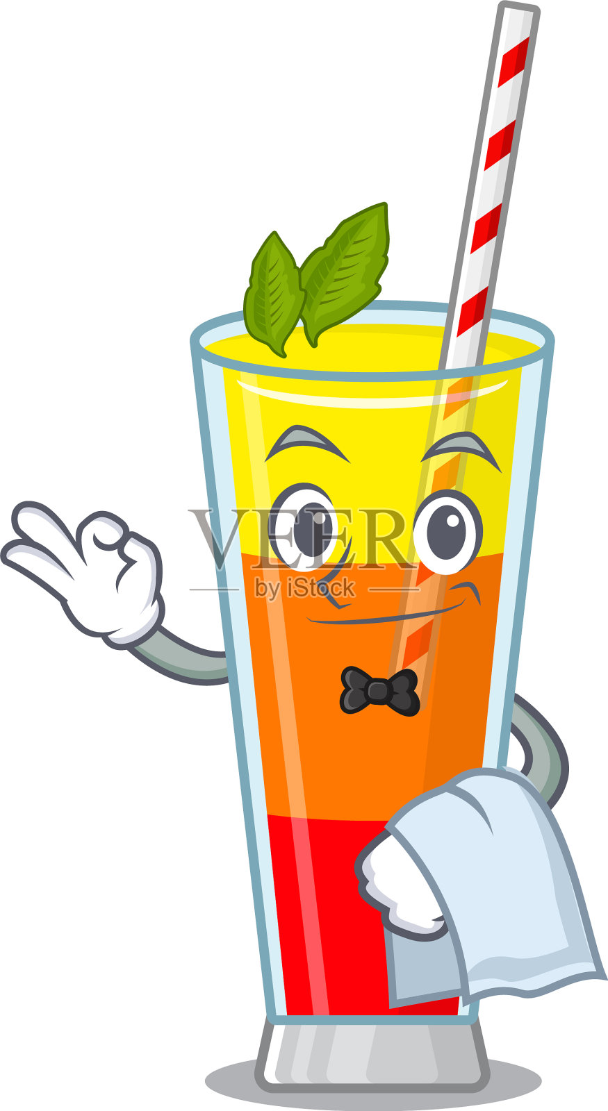 卡通图片龙舌兰日出鸡尾酒插画图片素材