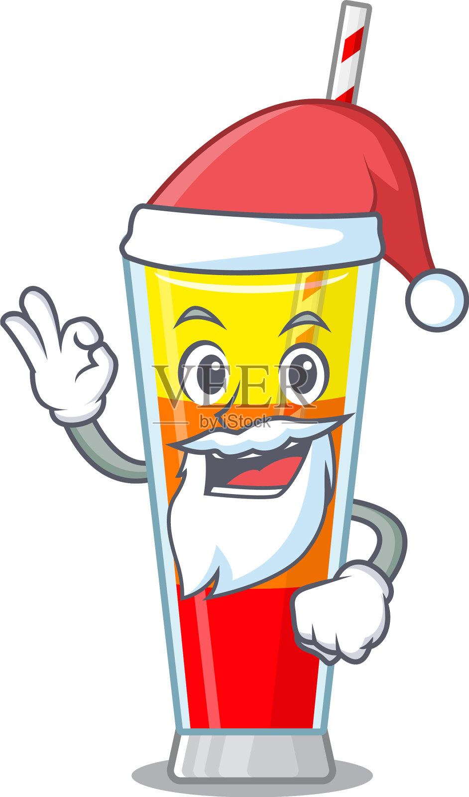 卡通人物龙舌兰日出鸡尾酒设计元素图片