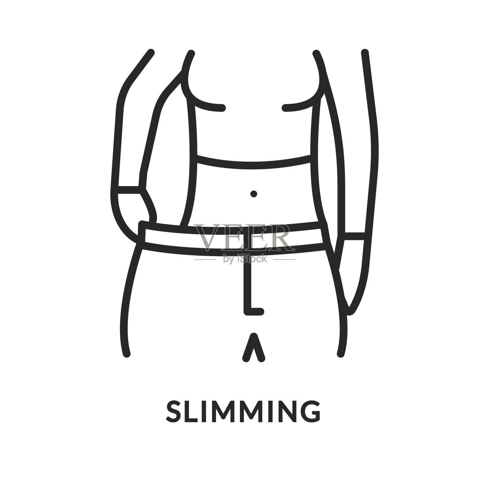 瘦身平线图标插画图片素材