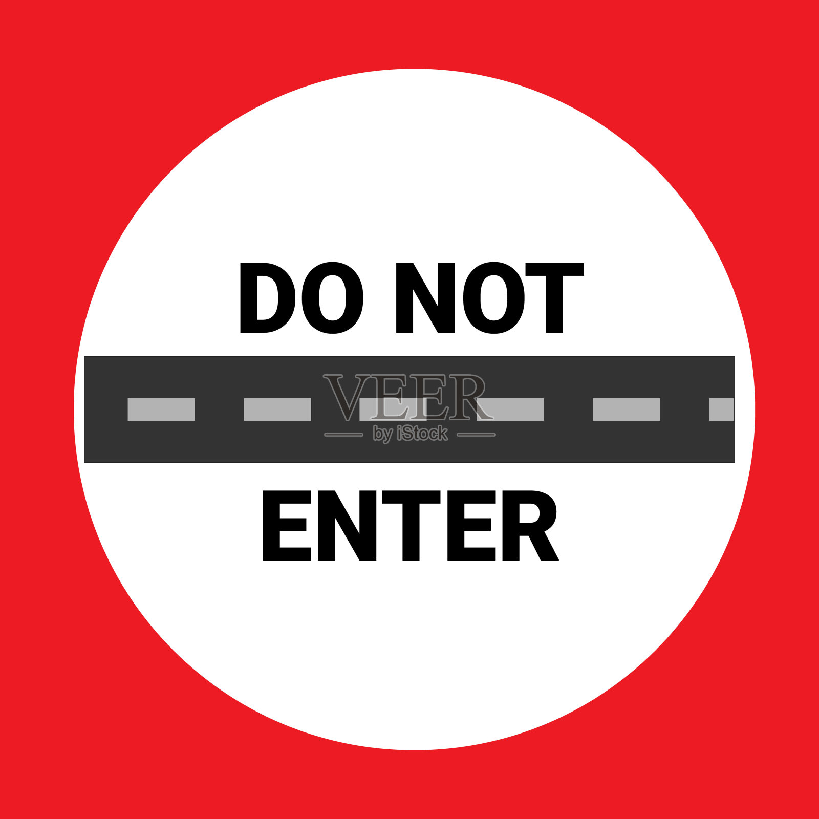 不要进入标志。矢量图标插画图片素材