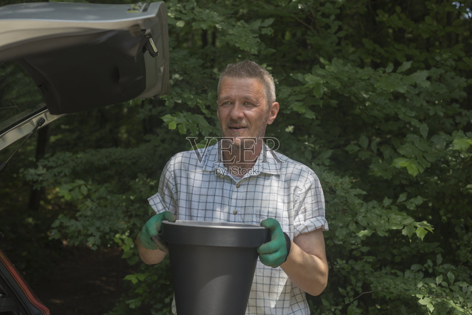 为花盆收集堆肥照片摄影图片