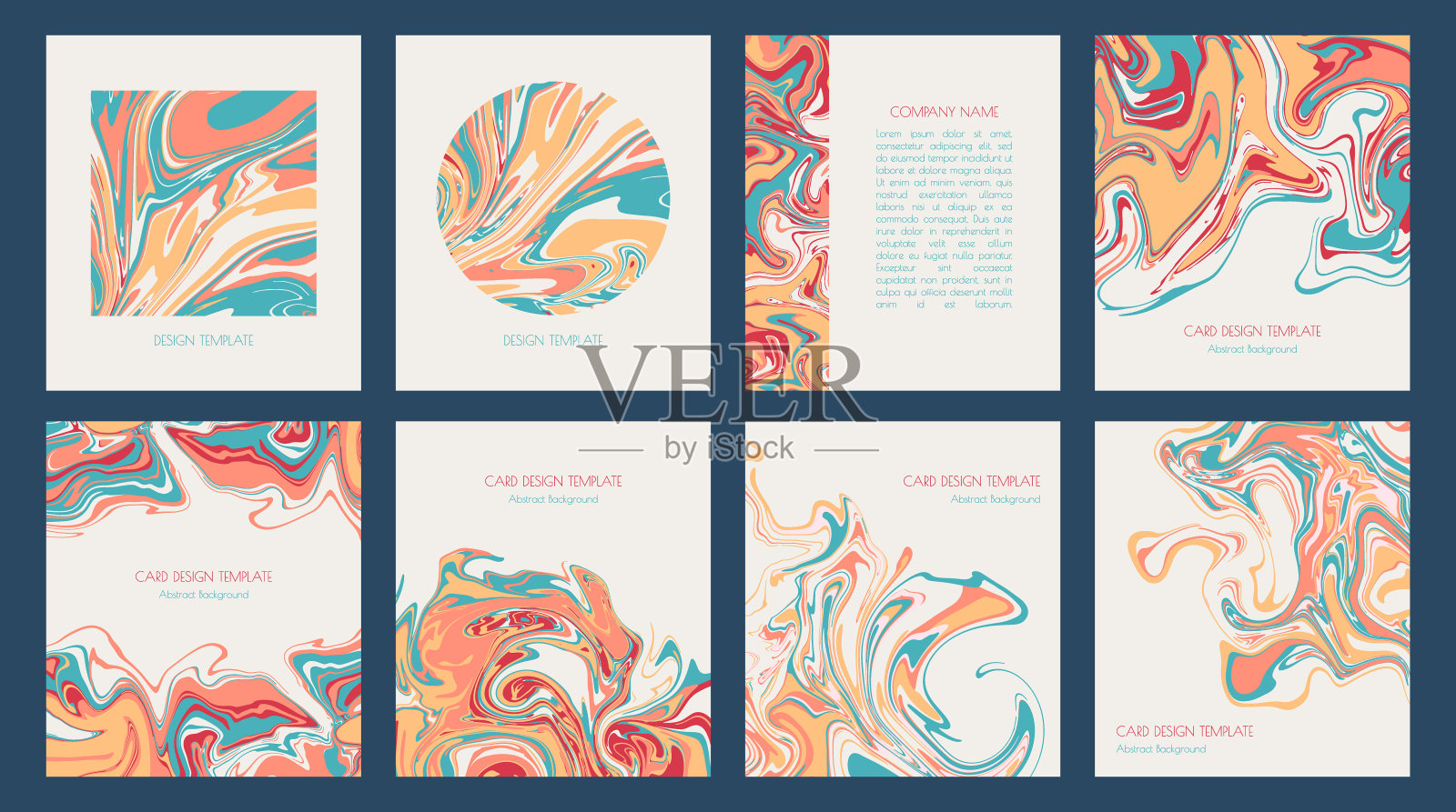 丙烯酸或环氧树脂的抽象画。现代液体大理石效果设计模板的卡片，邀请，介绍，封面，传单，名片。流体艺术。设计模板素材