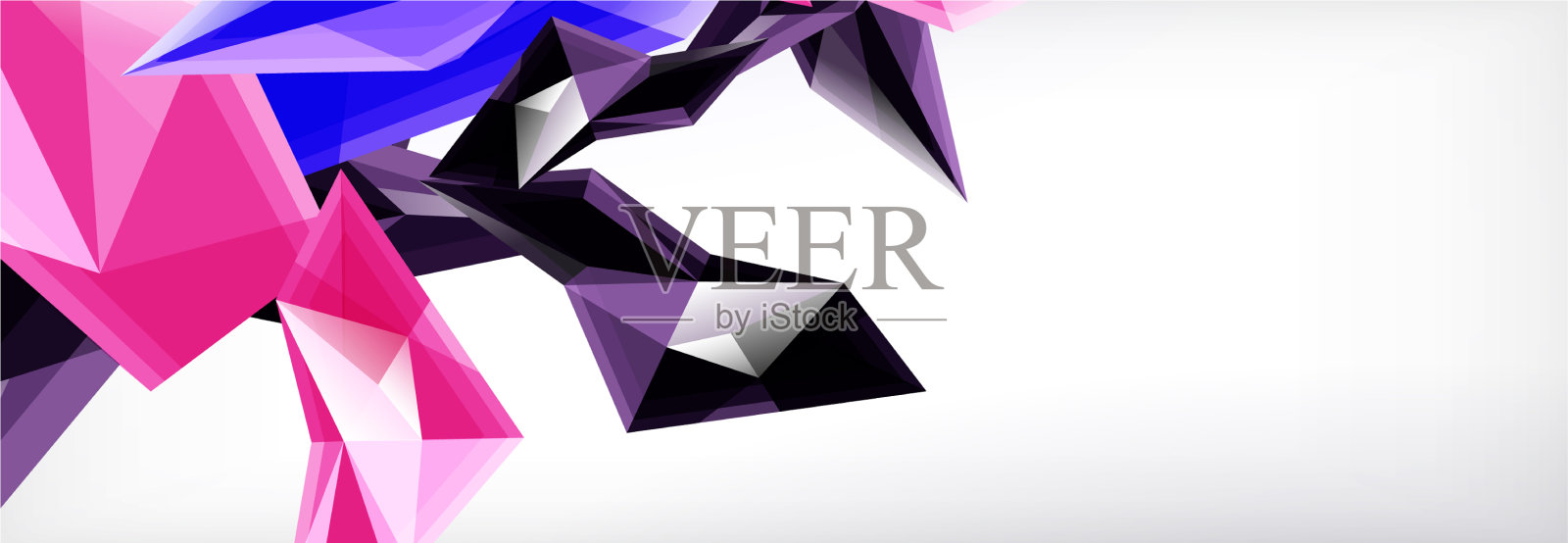 三维三角形和金字塔抽象插画图片素材