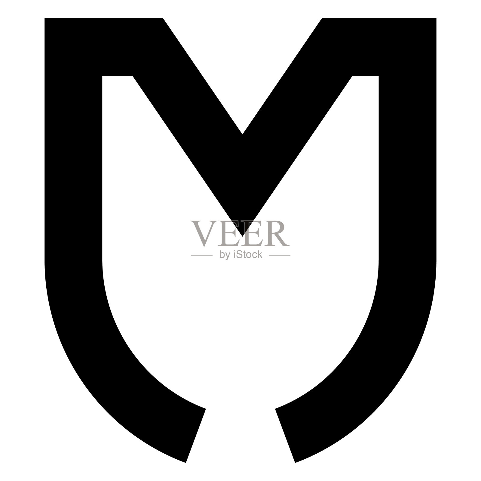 字母M JM JA MJ字母图标设计最小与黑色颜色插画图片素材