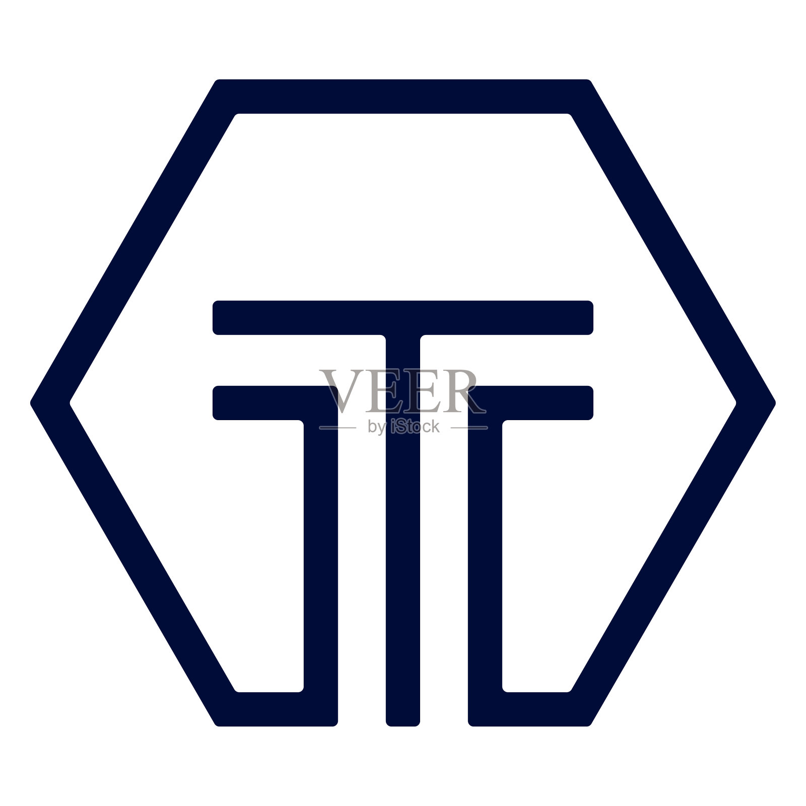 首字母T简单图标模板矢量设计孤立插画图片素材