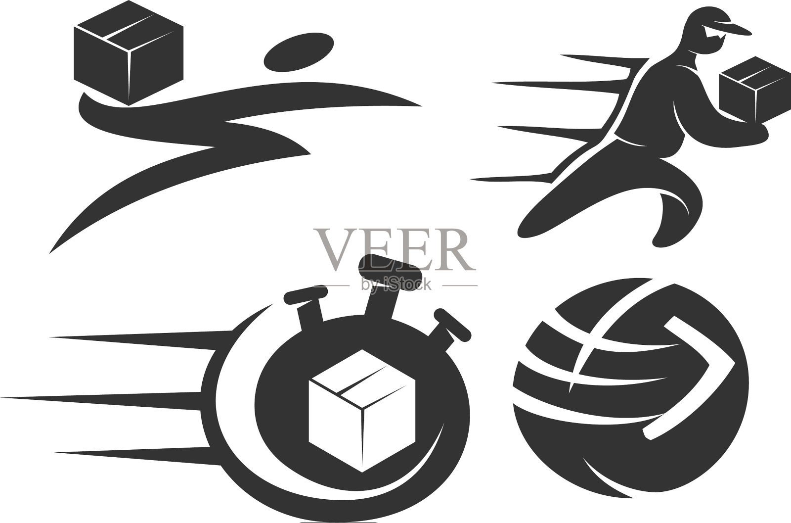 快速交付设计图形模板集设计元素图片