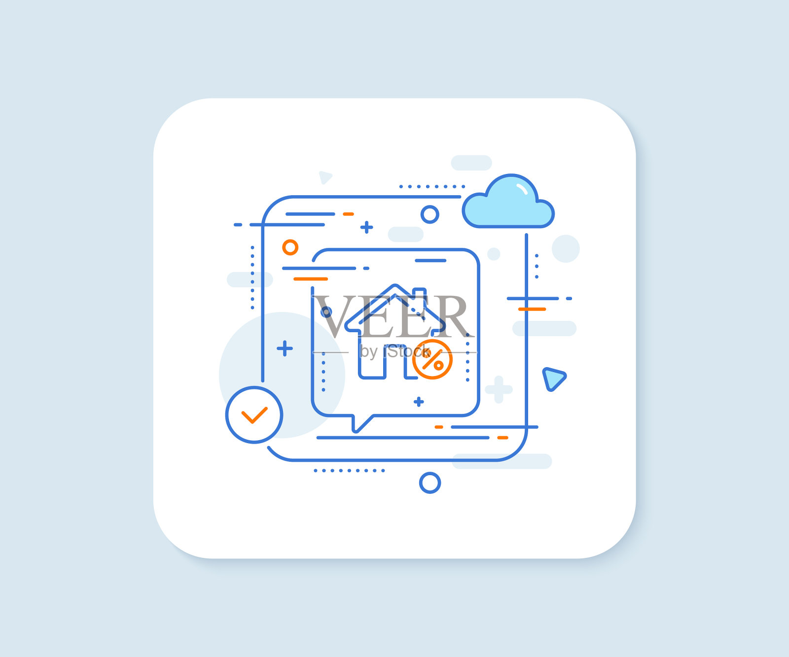 贷款者百分比线图标折扣标志图标素材