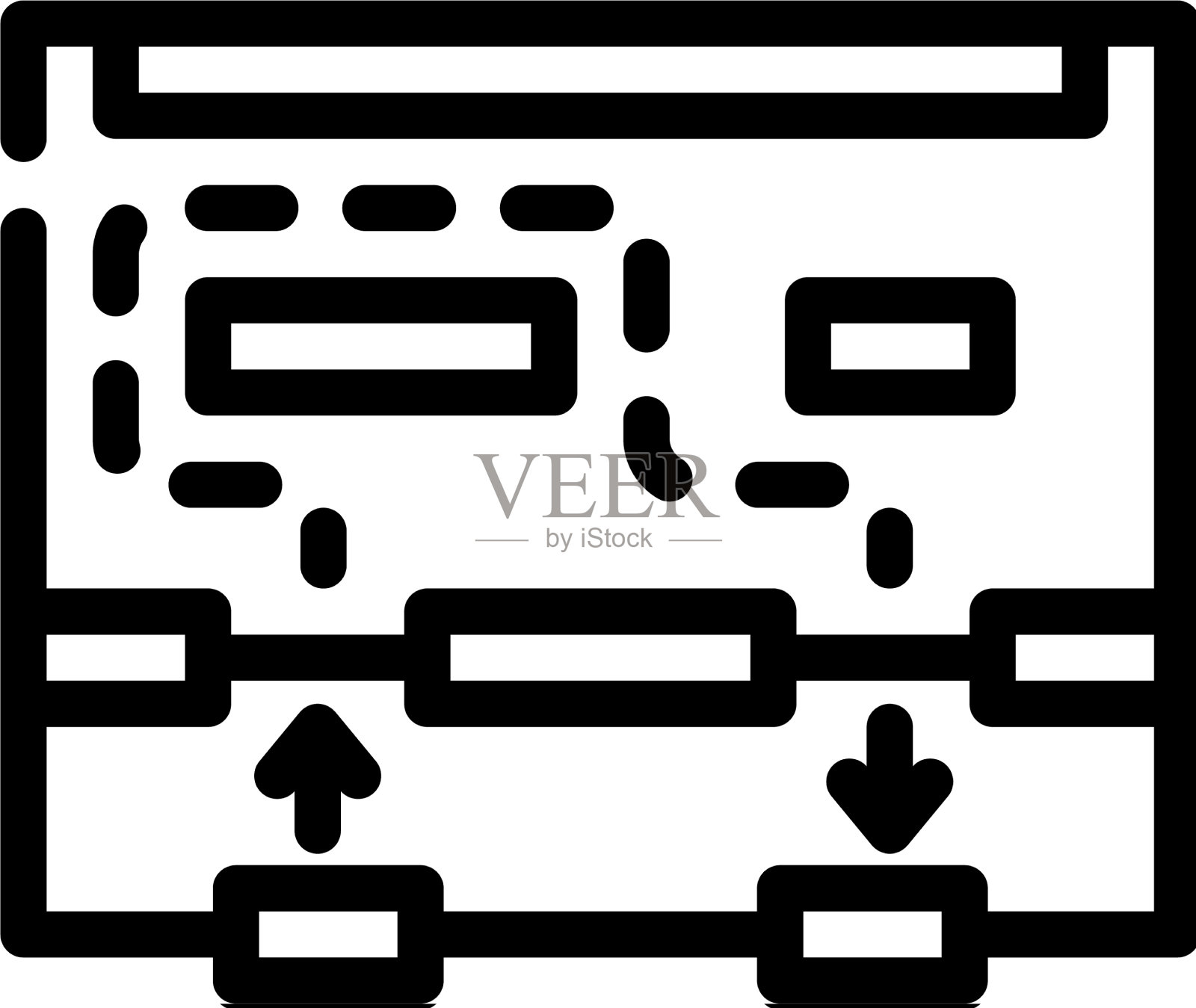 商店移动地图线图标图标素材