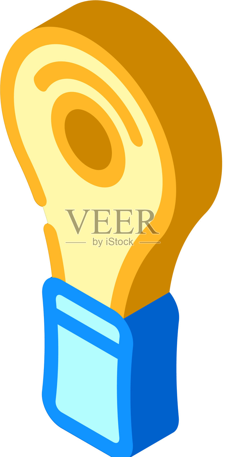 刀片用于切割愈伤组织的等距图标设计元素图片