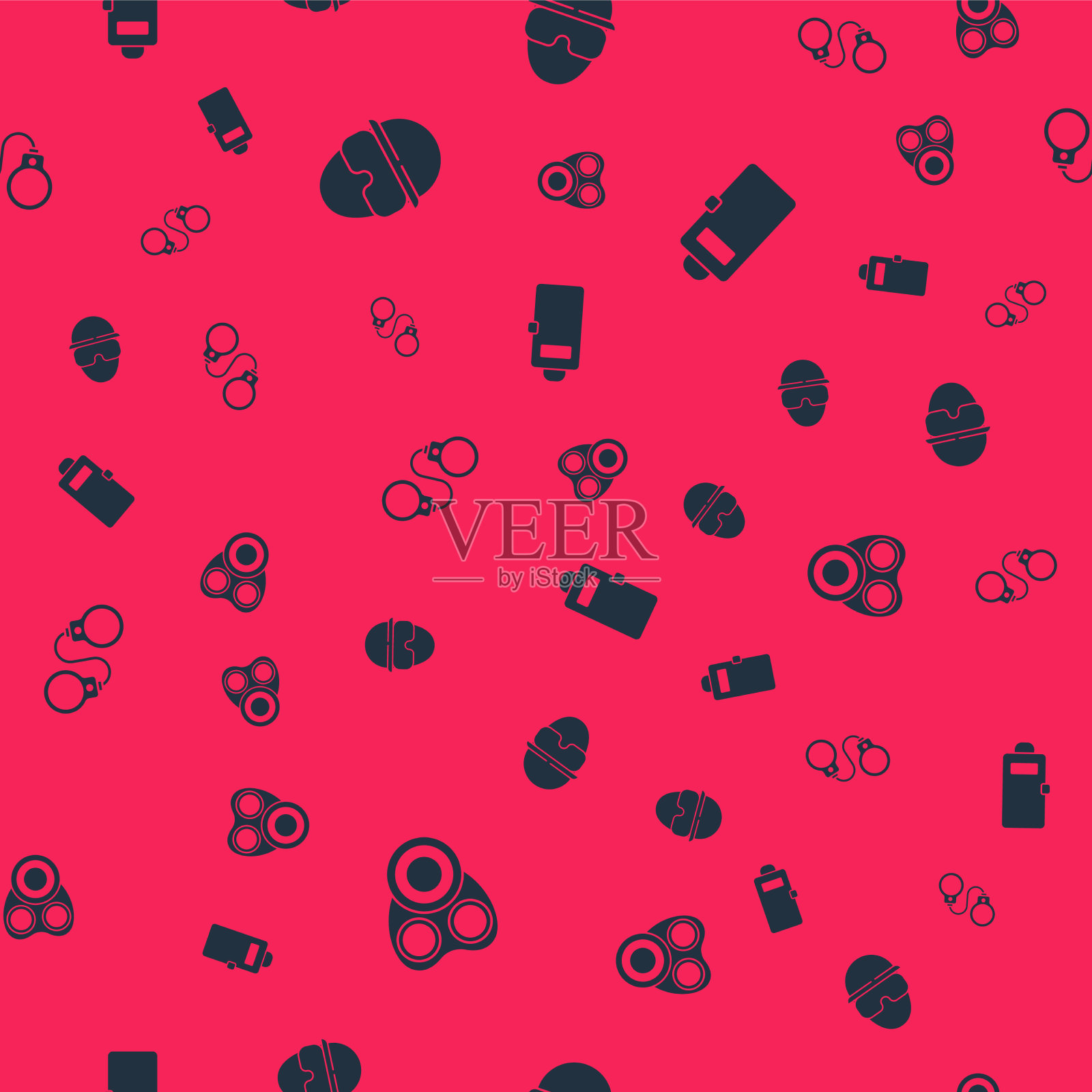 设置防毒面具特种部队士兵手铐图标素材