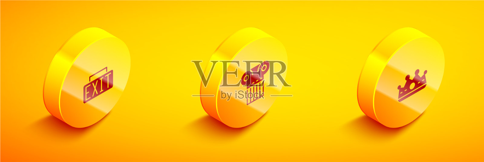 设置等距出口标志古柱和王图标素材