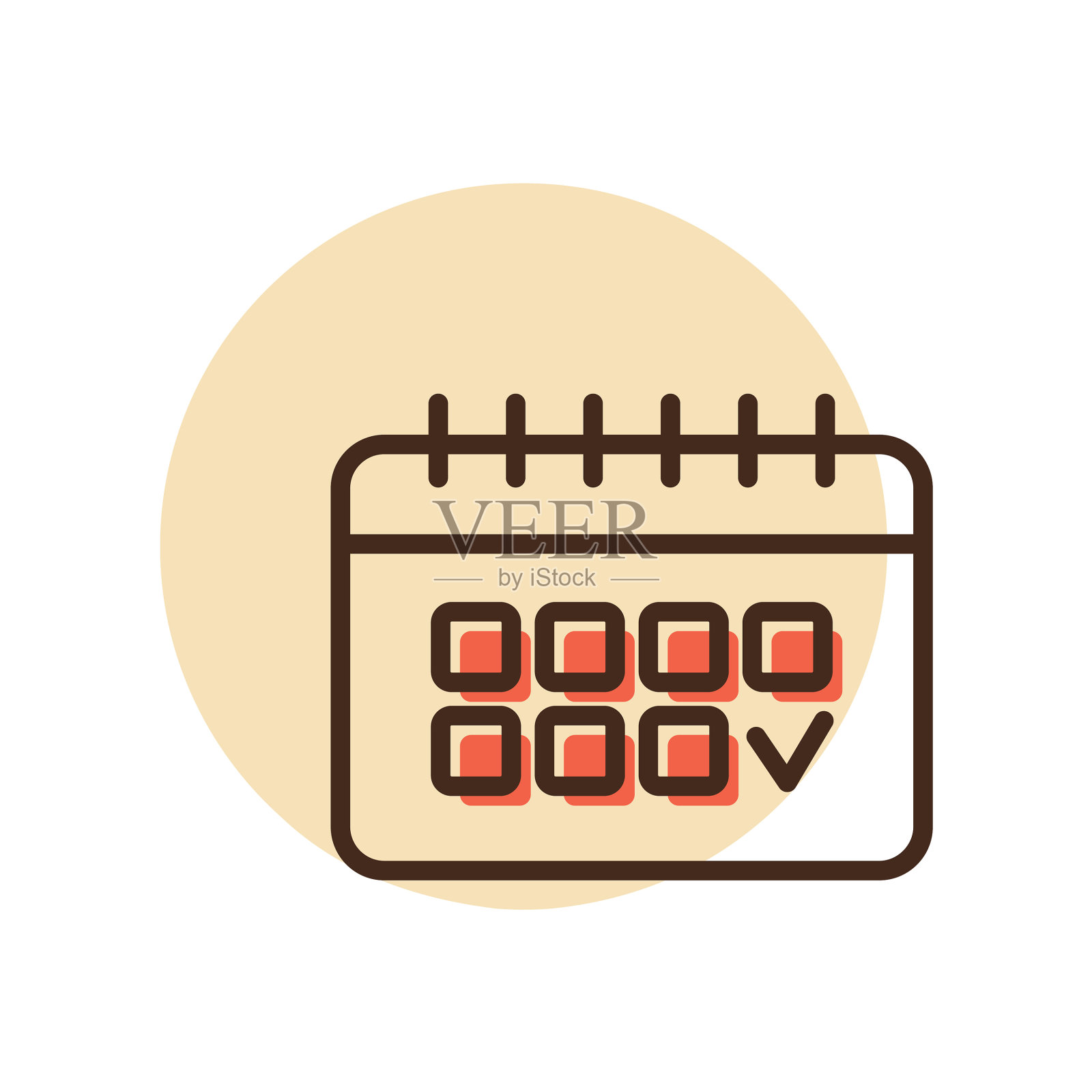 日历大纲图标工作空间标志设计元素图片