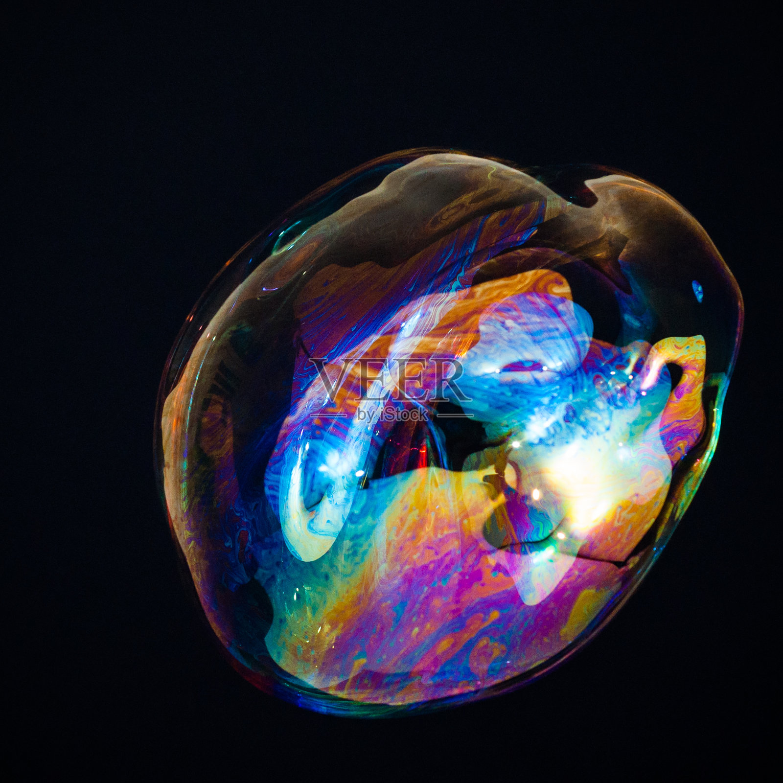 五彩缤纷的肥皂泡照片摄影图片