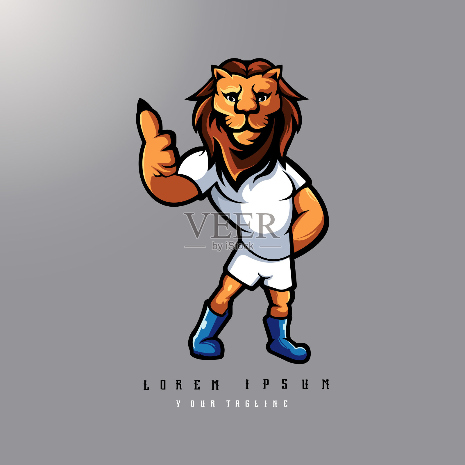 狮子的吉祥物插画图片素材