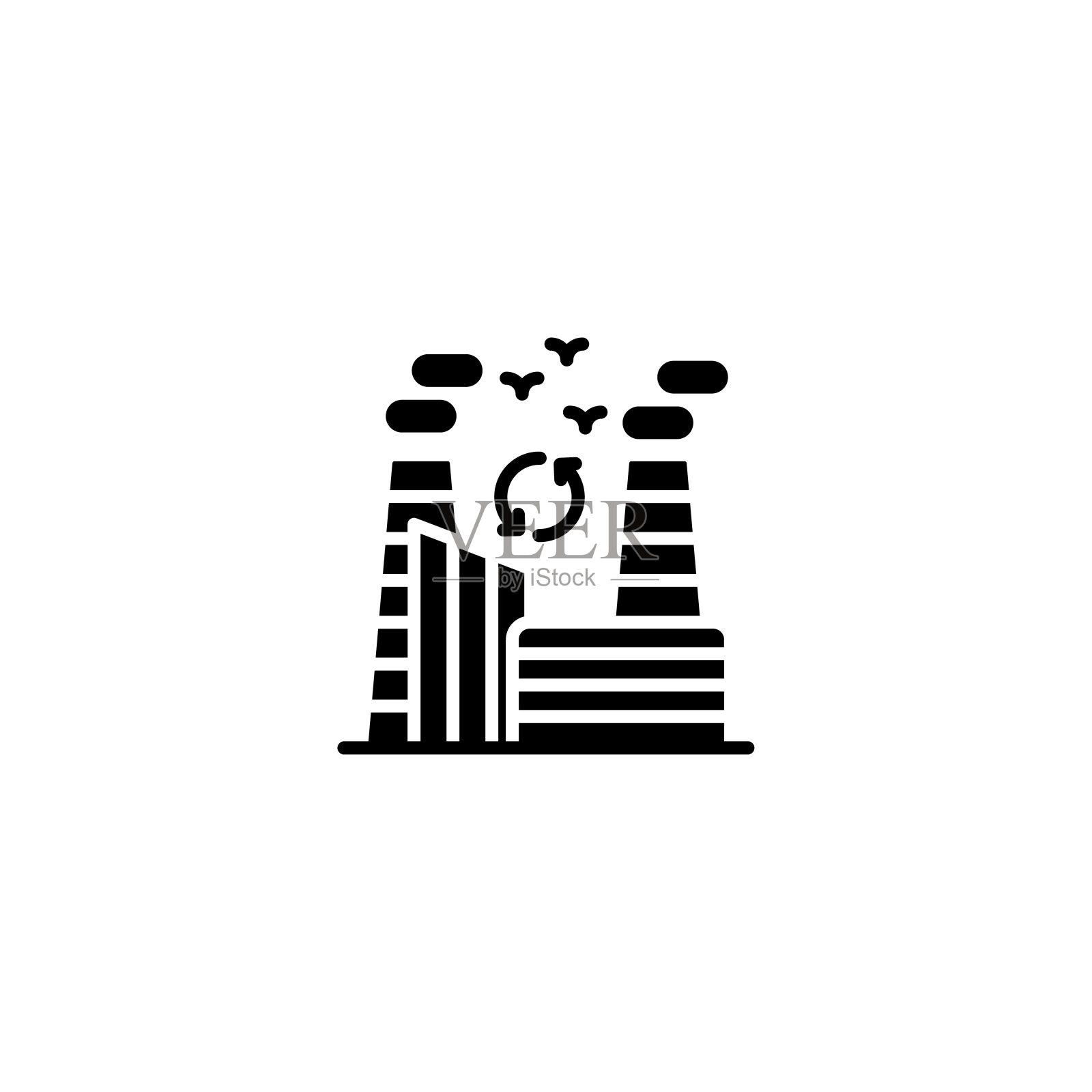 工厂回收插画图片素材