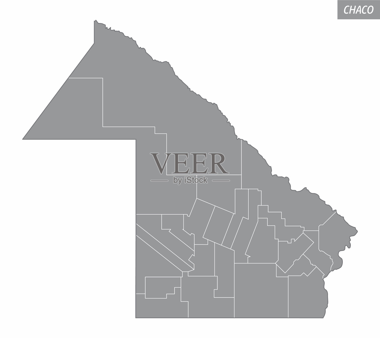 查科省行政地图插画图片素材